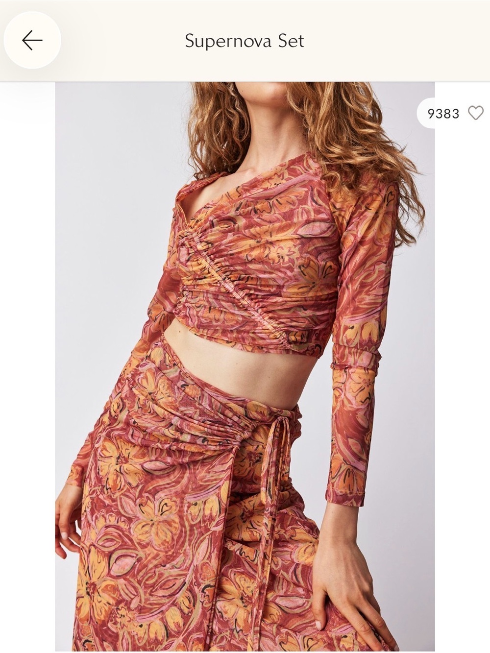 Free People Supernova Set - Mesh Skirt and Top